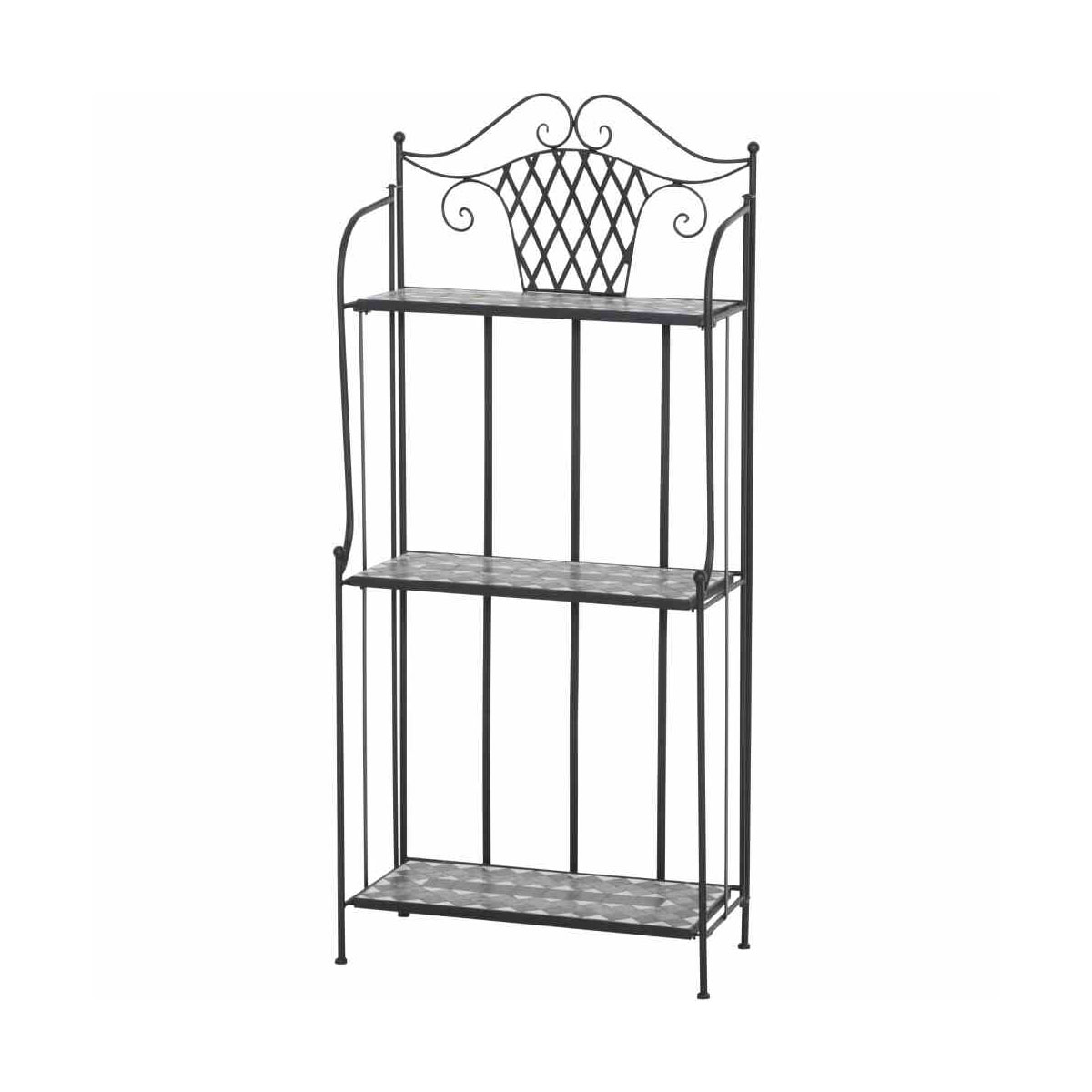 Siena Garden Regal Como 63 x 29 x 142 cm matt schwarz/dunkelgrau