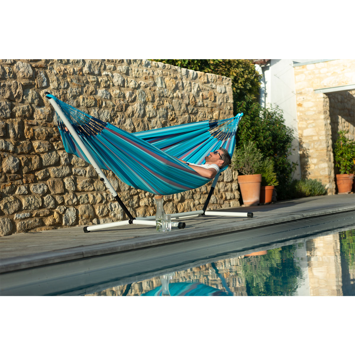 La Siesta Hängemattengestell Nautico Cool Grey pulverbeschichtestes Stahl für Einzelhängematten Bild 6