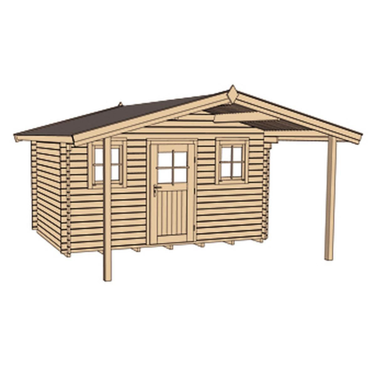 Weka Gartenhaus 110 A Größe 1/2 460 x 590 x 262 cm Bild 3