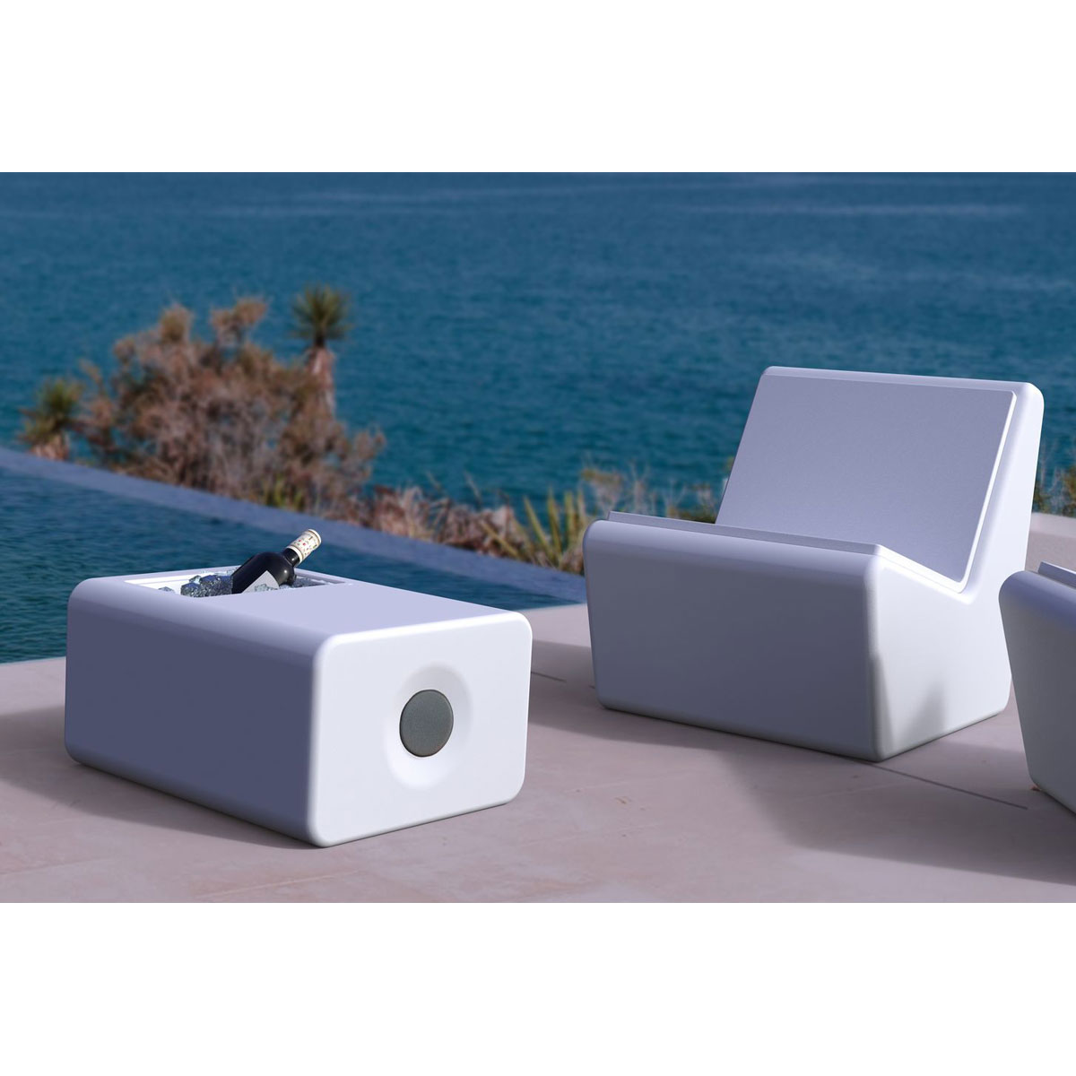 NewGarden LED-Gartentisch Tarida 30 weiß Bild 3