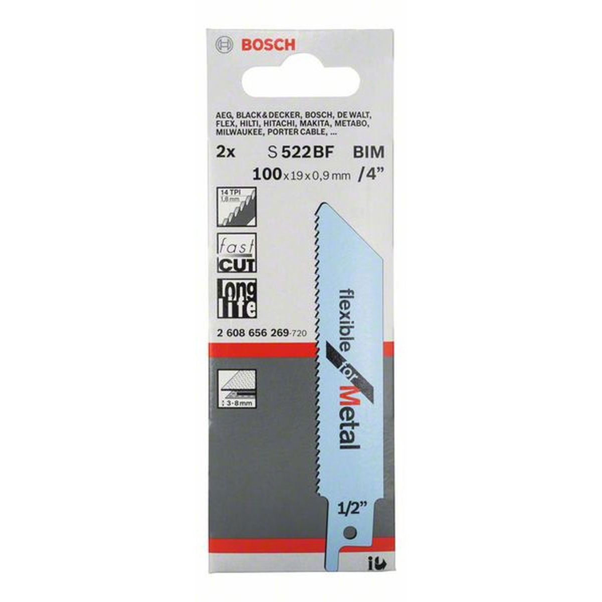 Bosch Professional  Säbelsägeblatt 522 BF 100 x 19 mm
