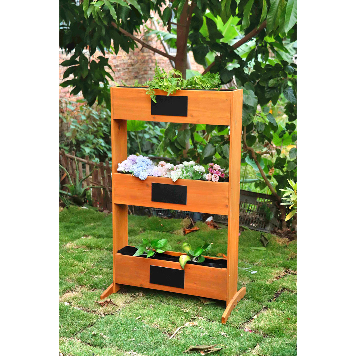 Wingart Vertikales Hochbeet aus Holz braun Bild 2