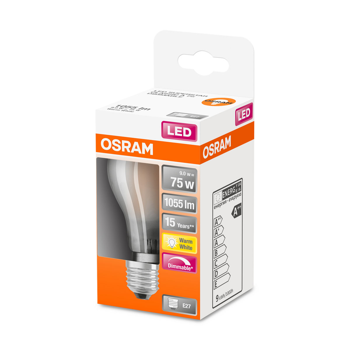 Osram LED-Leuchtmittel dimmbar warmweiß 75W matt Bild 2