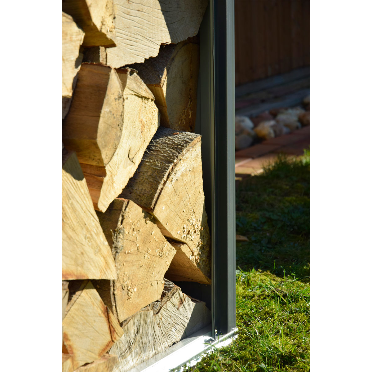 dobar XXL-Kaminholzregal Madera 163 x 154 x 83 cm grau Bild 2