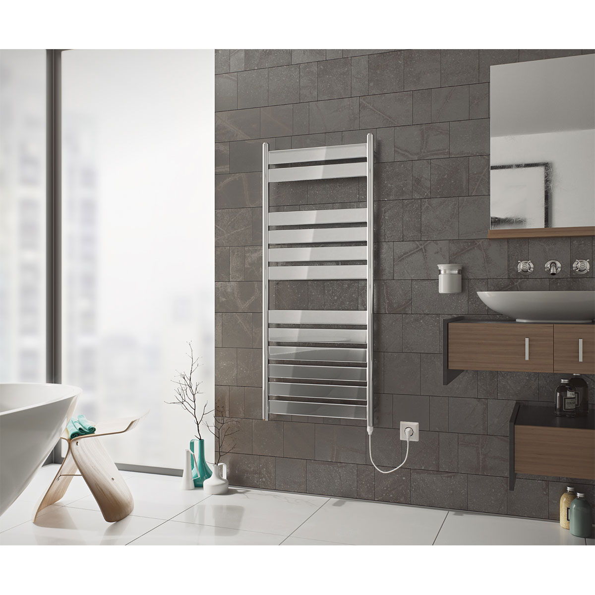 Ximax  Elektrischer Handtuchwärmer C6 800 x 500 mm 300 Watt Typ 1 Chrom