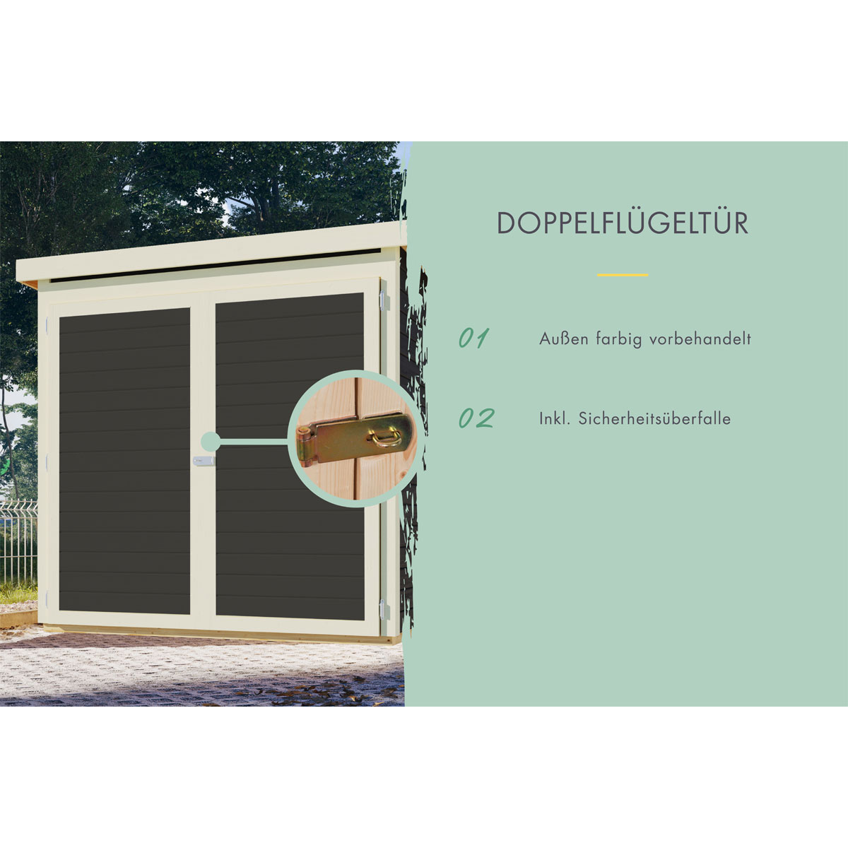 Karibu Fahrradgarage terragrau Bild 8