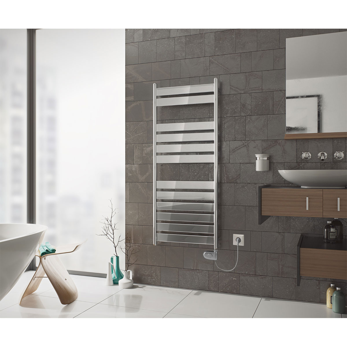 Ximax  Elektrischer Handtuchwärmer C6 1200 x 500 mm 300 Watt Typ 3 Chrom