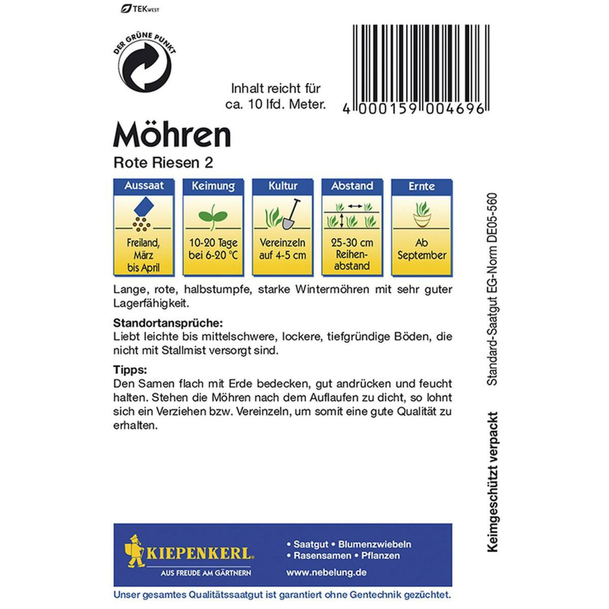 Kiepenkerl Möhren Rote Riesen 2 Bild 2