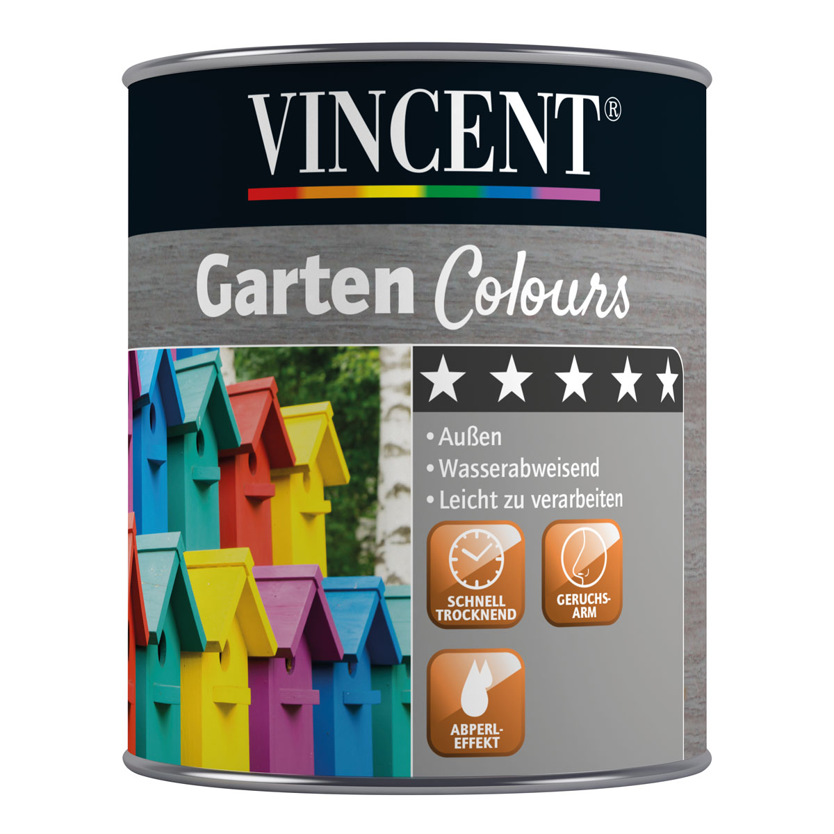 Vincent Garten Colours Mondsteingrau 0,75 L
