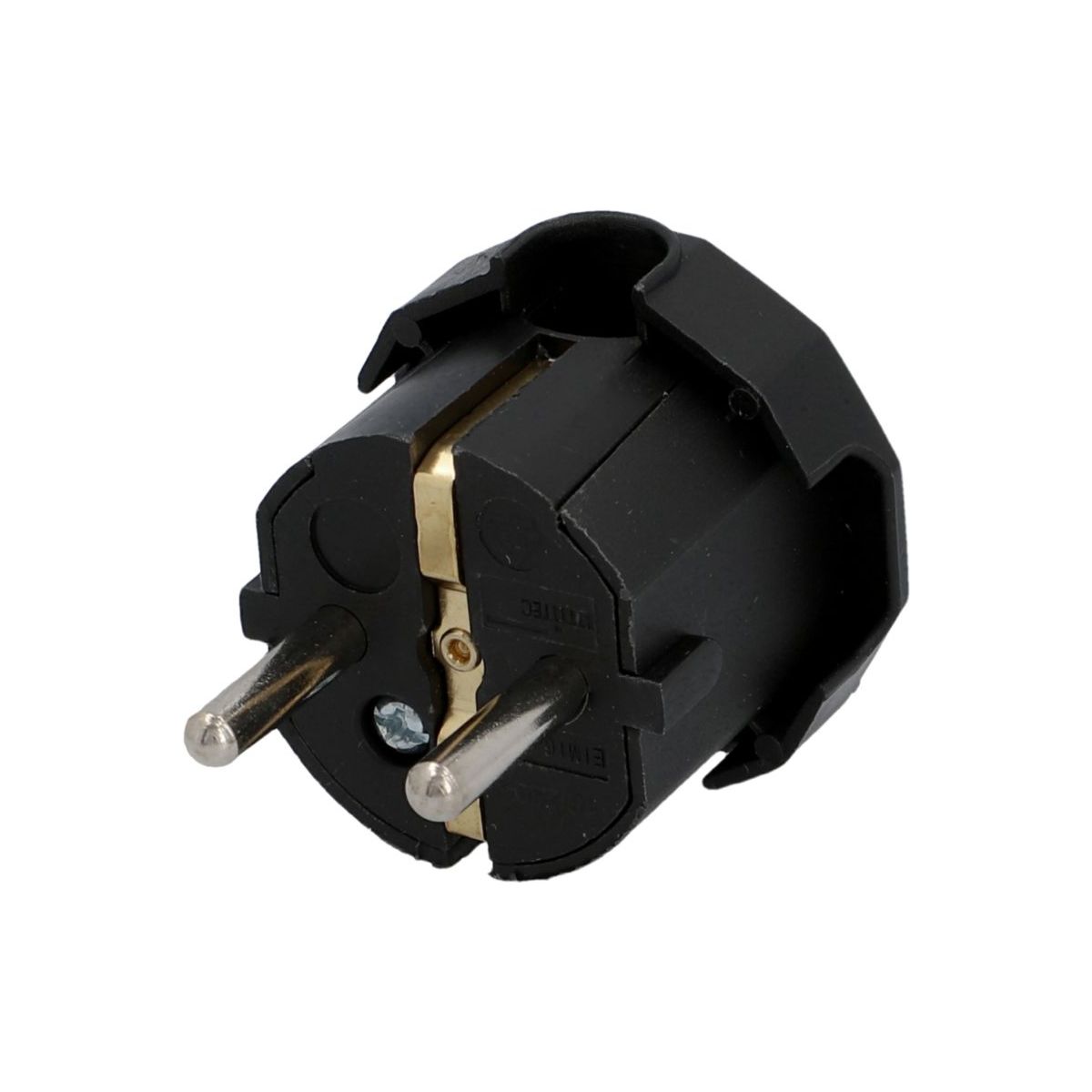 Unitec Stecker seitliche Einführung schwarz