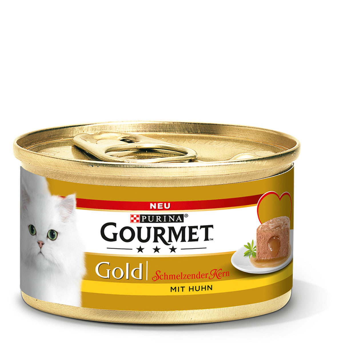 Gourmet Dose Gold Schmelzender Kern mit Huhn 85g