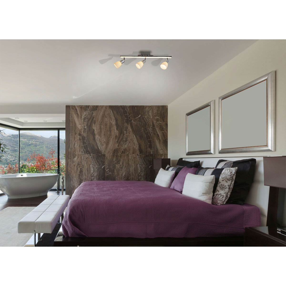 Naeve LED DL Ibiza Metall/Glas/KSchrome LxBxH: 60,5x8x22cm Bild 4