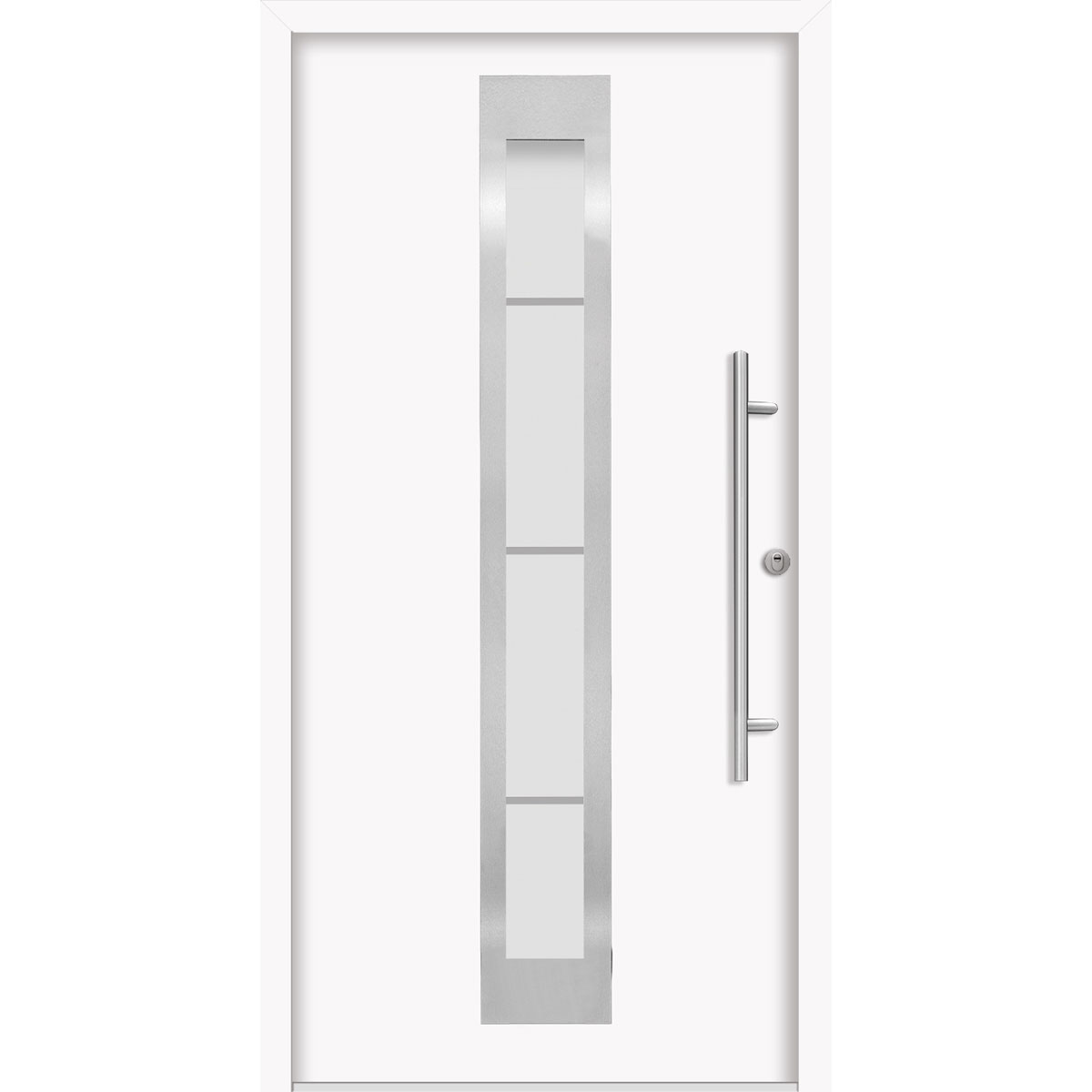 SplenDoor Premium-Haustür Passivedoor Malmo RC2 energiesparend einbruchsicher weiss 100 x 210 cm rechts