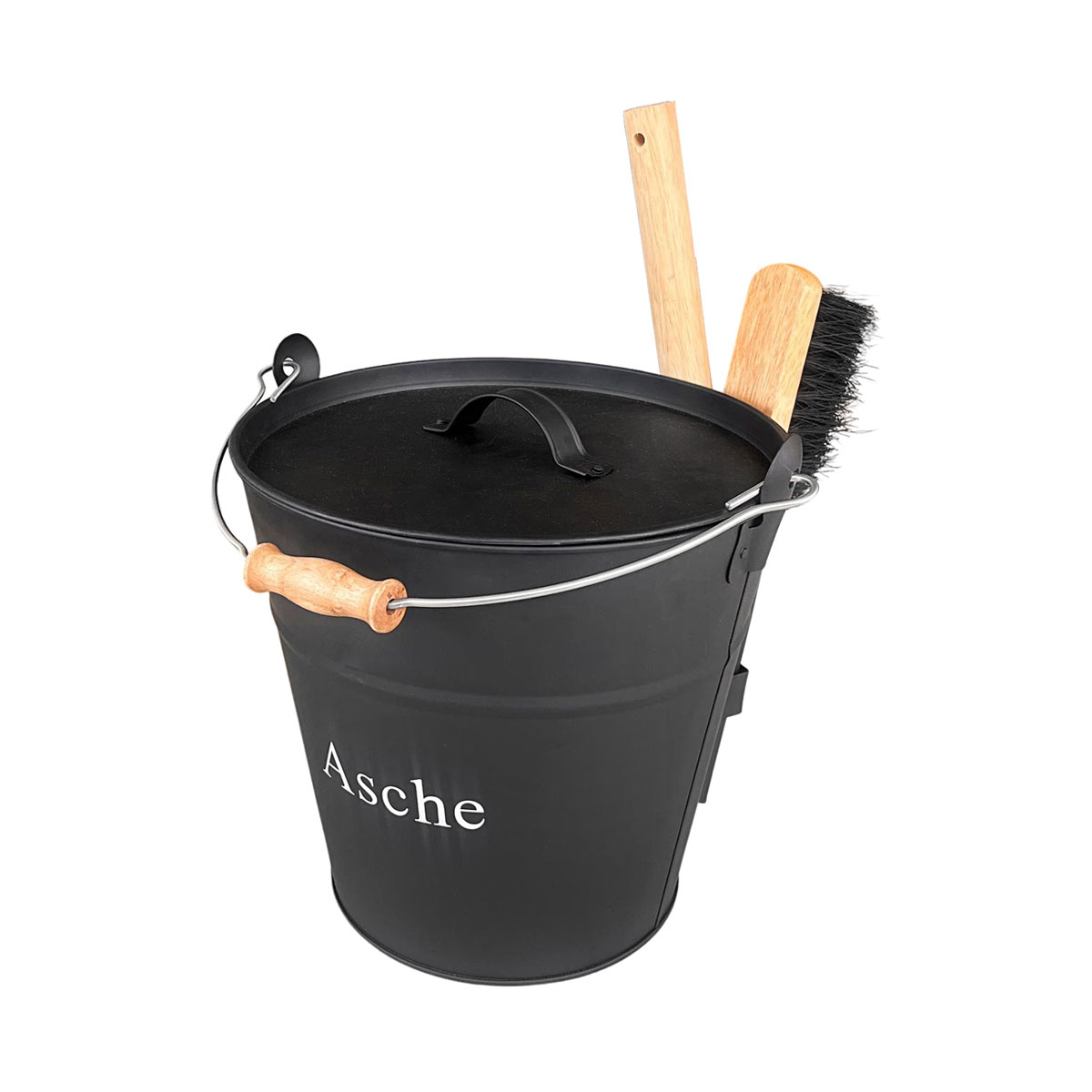 MyFireTool Ascheeimer schwarz 26,5 x 30 cm Bild 1