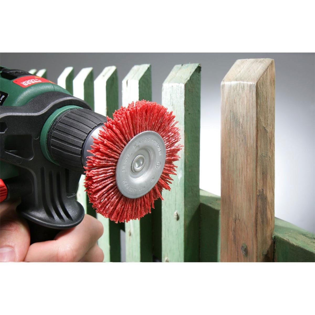 kwb  Nylonscheibenbürste für Einsatz mit Bohrmaschinen und Akkuschraubern Bild 3