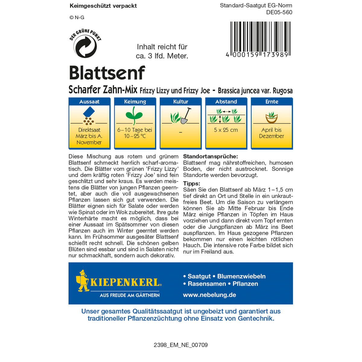 Kiepenkerl Blattsenft Scharfer Zahn-Mix Bild 2