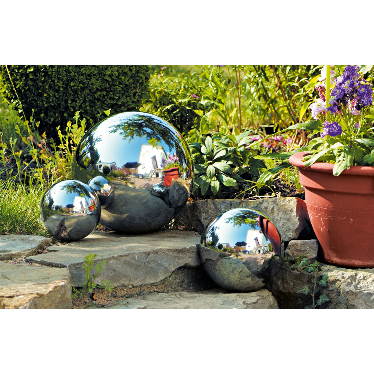 Haveson Edelstahlkugel Durchmesser 13,5 cm silber Bild 8