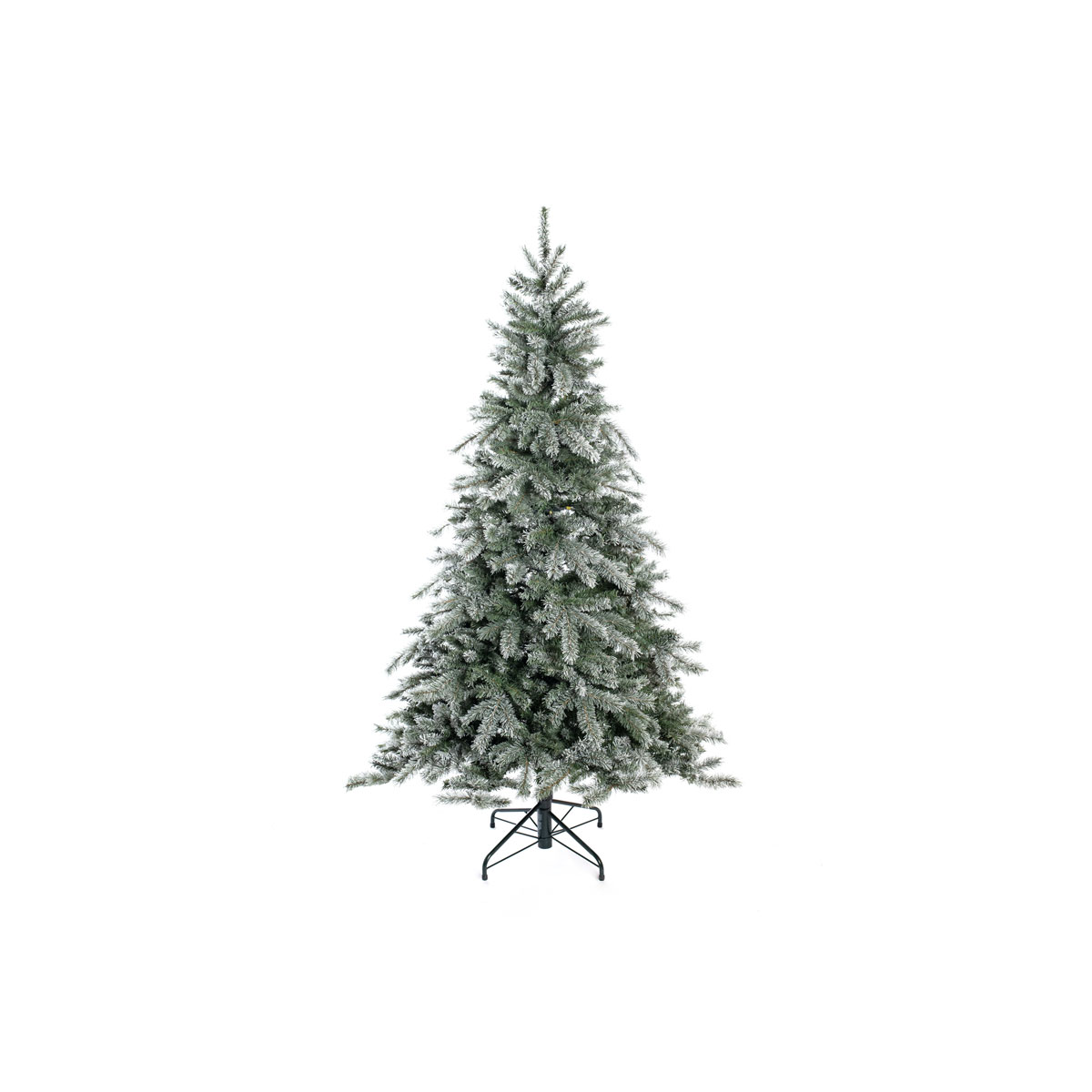 Evergreen Künstlicher Weihnachtsbaum Frost Fichte 116x180cm Grün Weiß