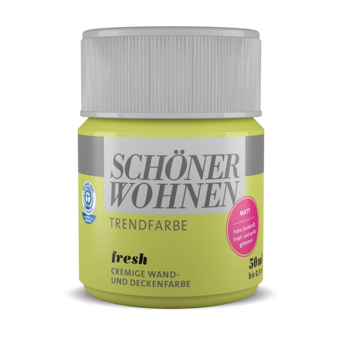 Schöner Wohnen Farbe Tester Trendfarbe matt 50 ml fresh 6516