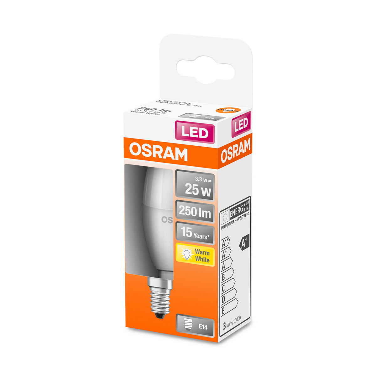 Osram LED-Leuchtmittel E14 warmweiß 25W matt A+ Bild 2