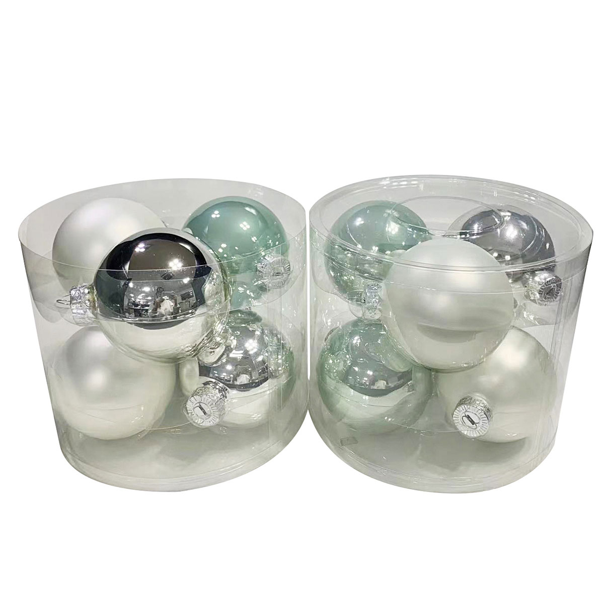 Ambientis Glaskugeln 8 cm salbei Mix 6er Box