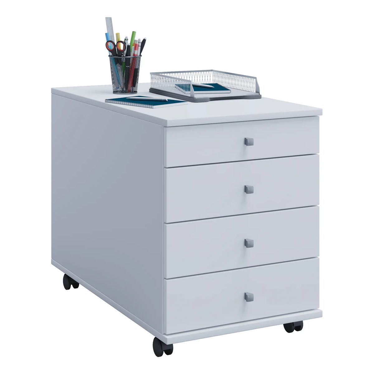 Rollcontainer Lona Maxi weiß/silber Bild 2