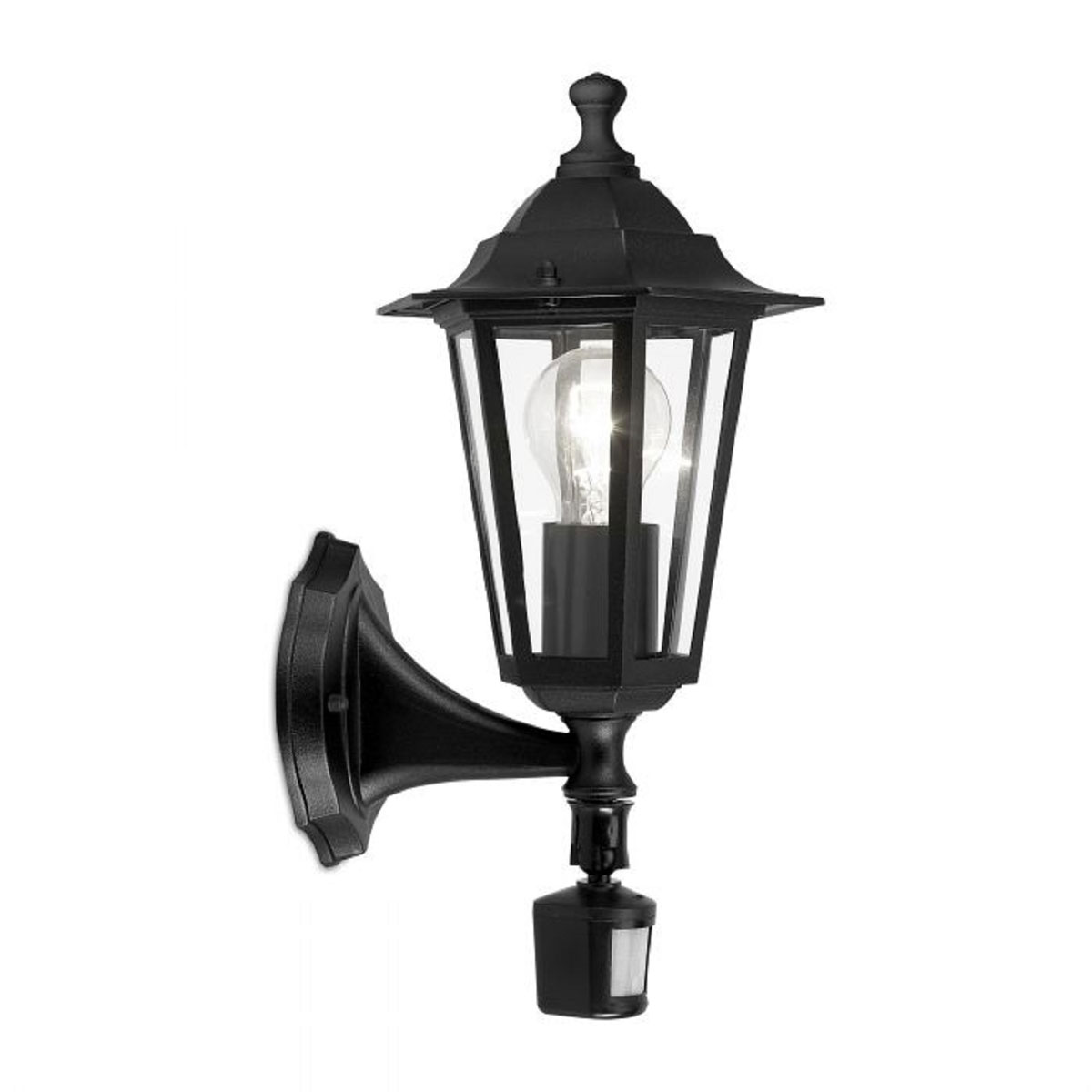 Eglo Außen-Wandleuchte mit Sensor Laterna 4 schwarz 23,5 x 42,4 cm