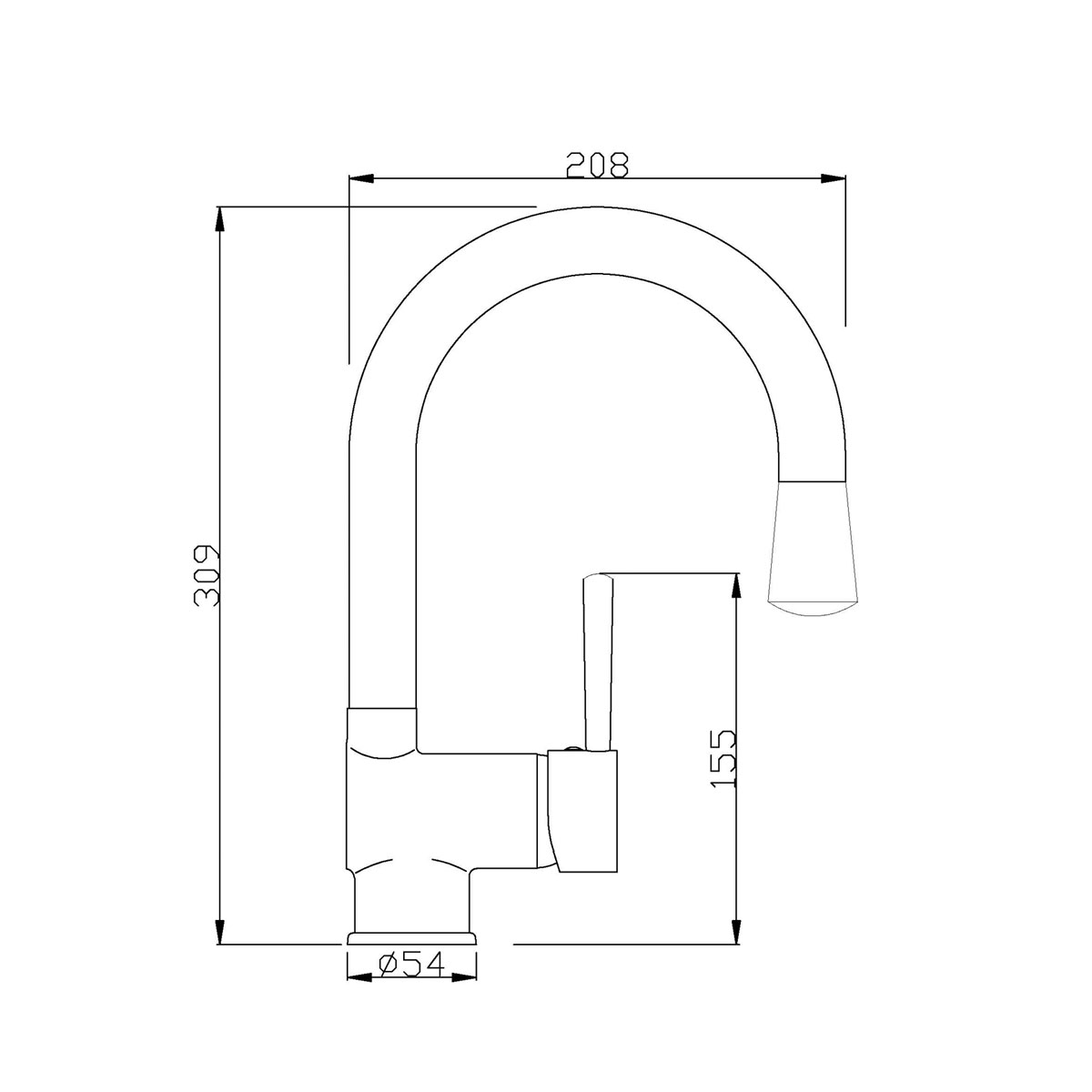Spültischarmatur Stella mit LED chrom Bild 5