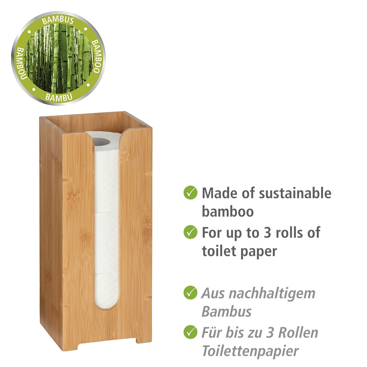 Wenko Toilettenpapierhalter Bambusa Bild 2