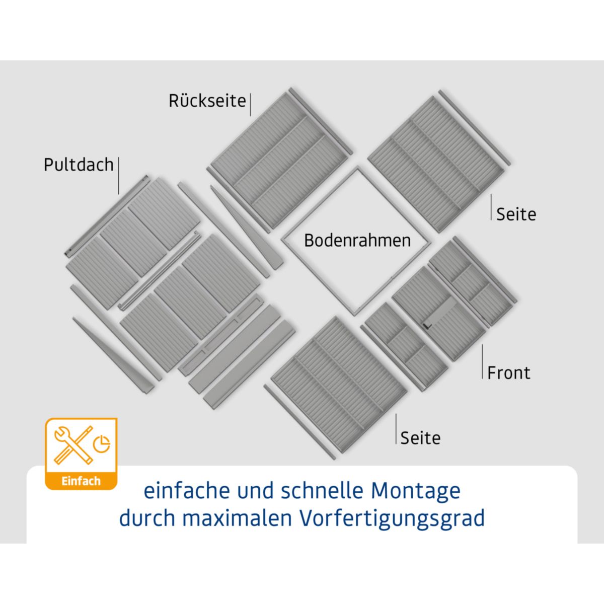 EcoStar  Gerätehaus Trend-PTyp 2RAL7016 2 flg Bild 9