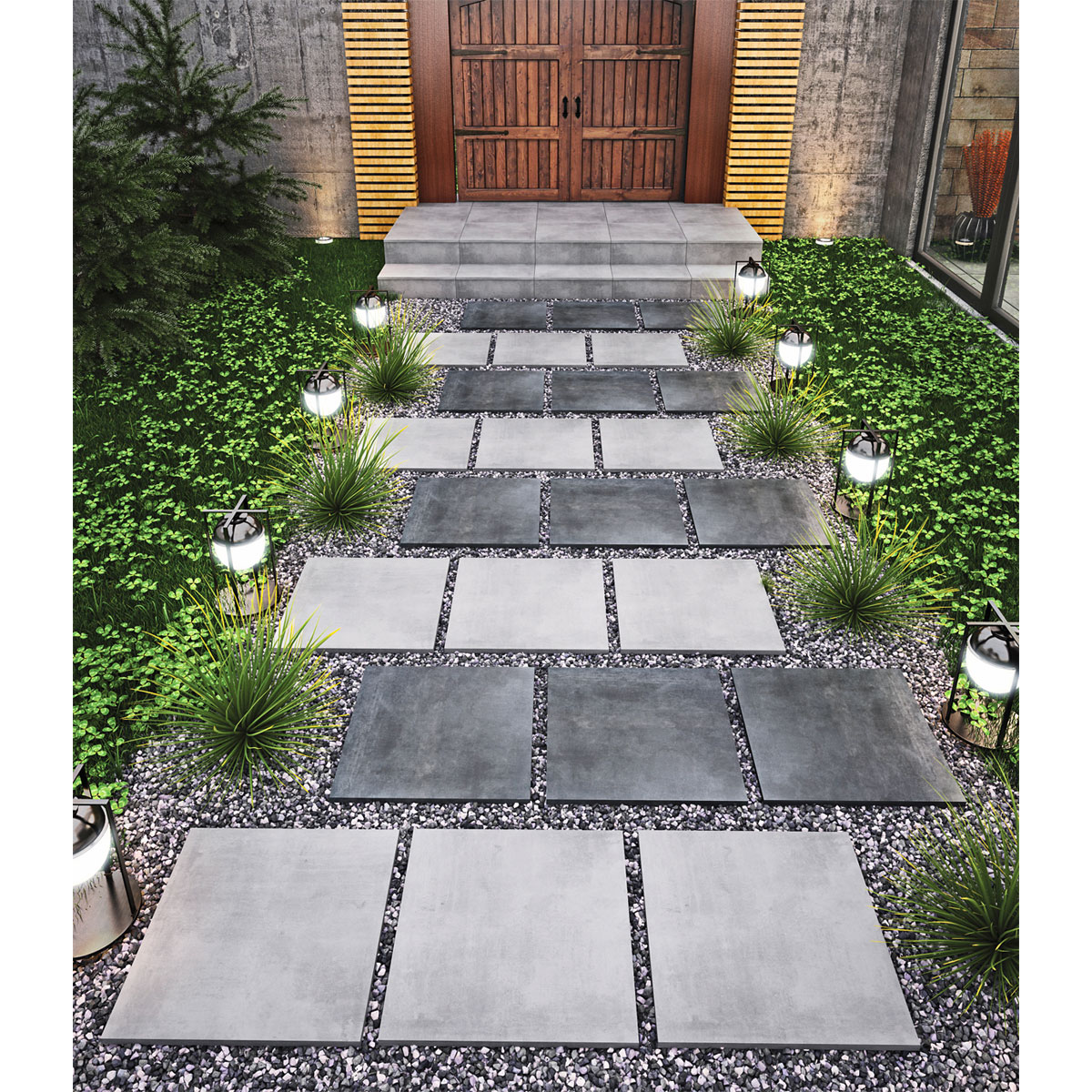 Feinsteinzeug-Platte „No. 1 Tile Tortuga“, grau, 60x60x2 cm Bild 2