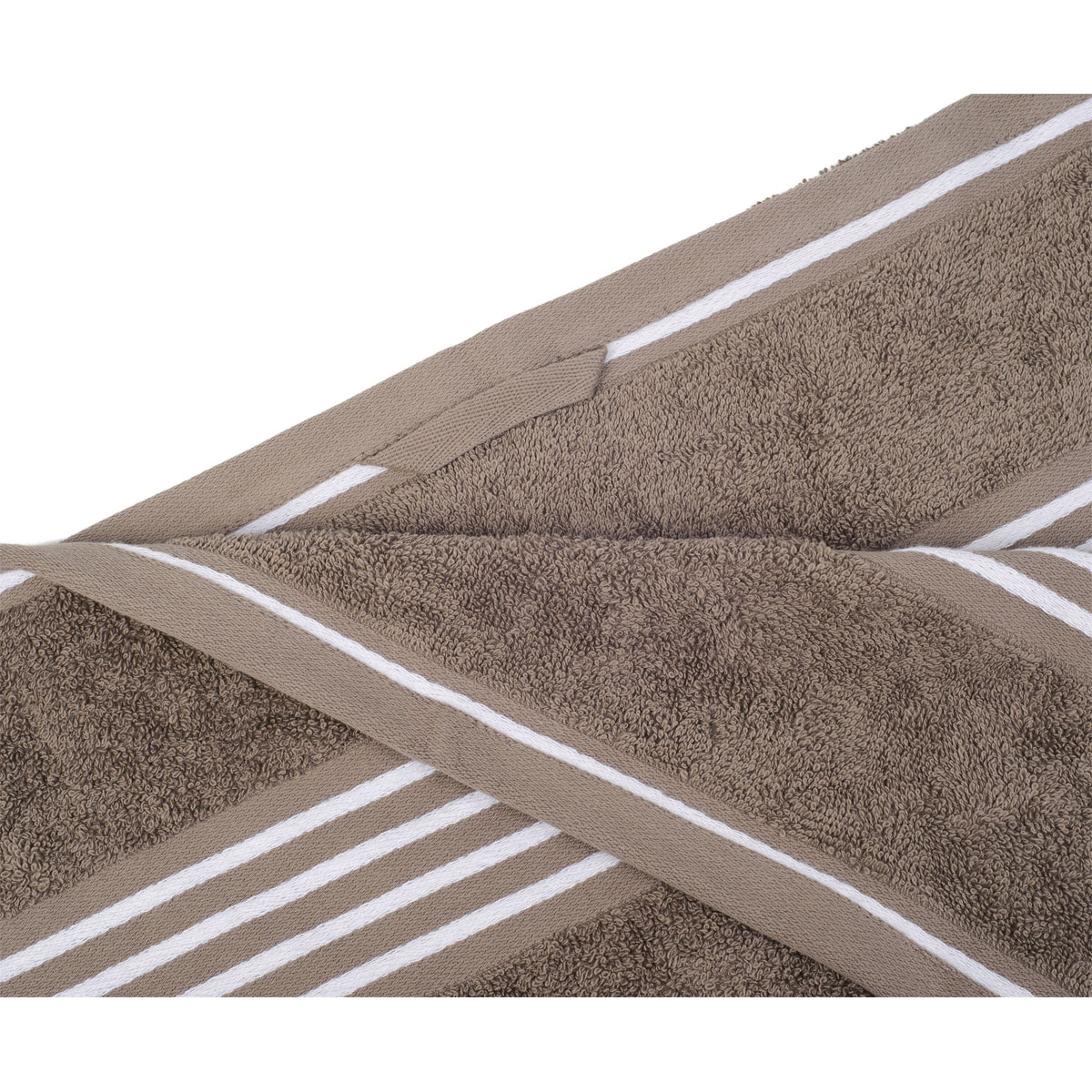 Gözze Frottier-Gästetuch Rio 30 x 50 cm taupe weißgrundig Bild 2