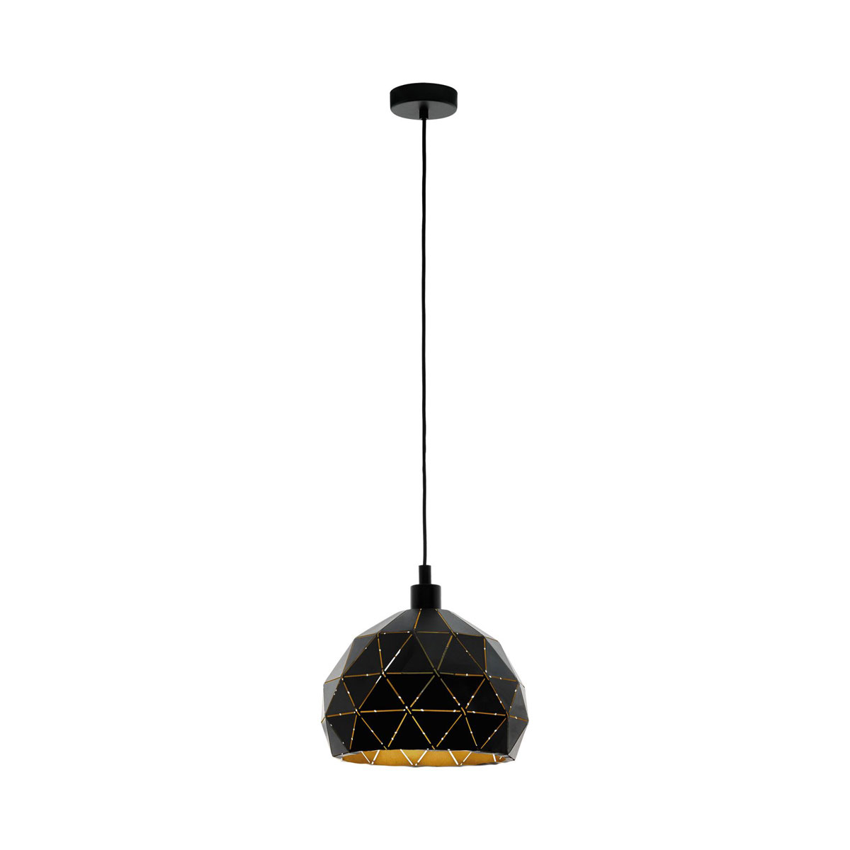 Eglo LED-Hängeleuchte Roccaforte 1 Spot Durchmesser 40 cm schwarz