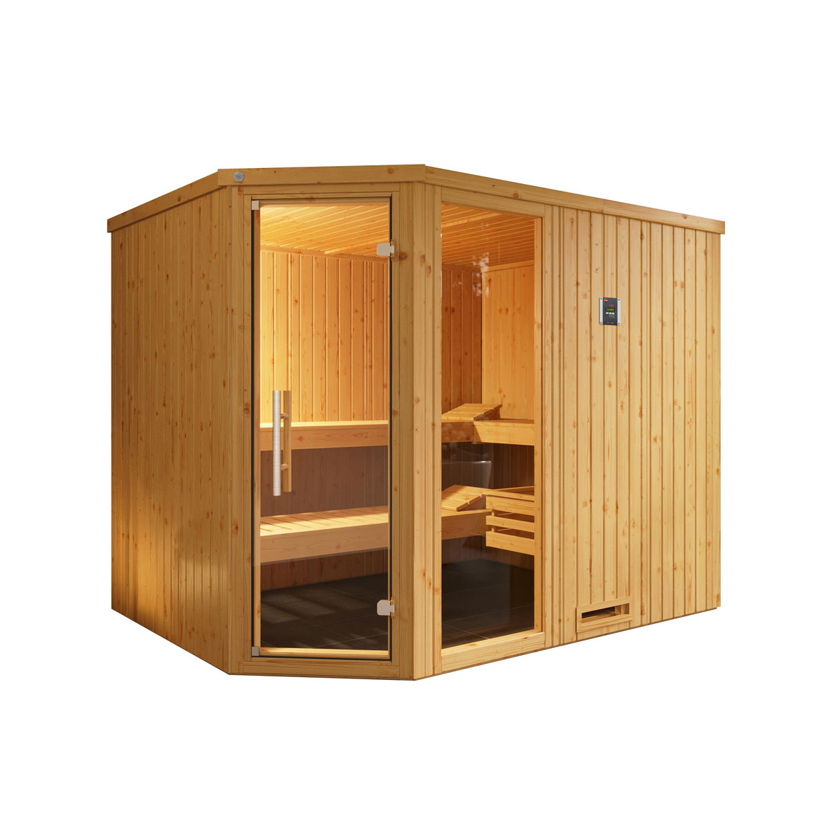 Weka  Elementsauna Varberg Größe 4 Sparset 7,5 kW Bio S Massivholztuer