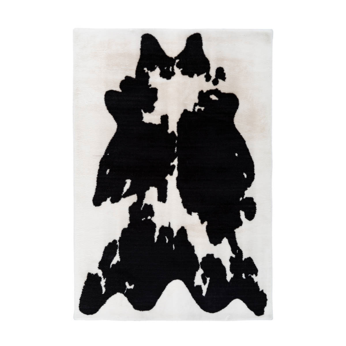 Hochflorteppich Rabbit Animal 500 schwarz/weiß
