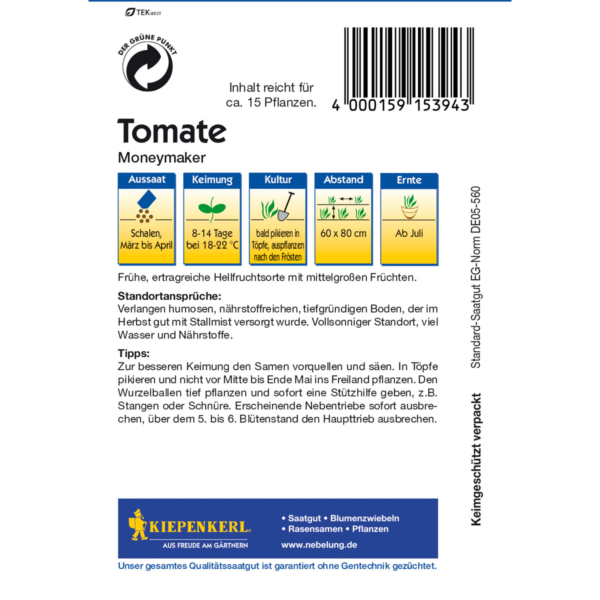 Kiepenkerl Tomate Moneymaker Bild 2
