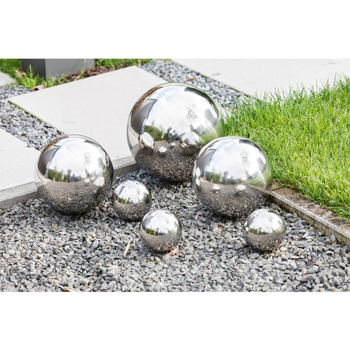 Haveson Edelstahlkugel Durchmesser 13,5 cm silber Bild 3