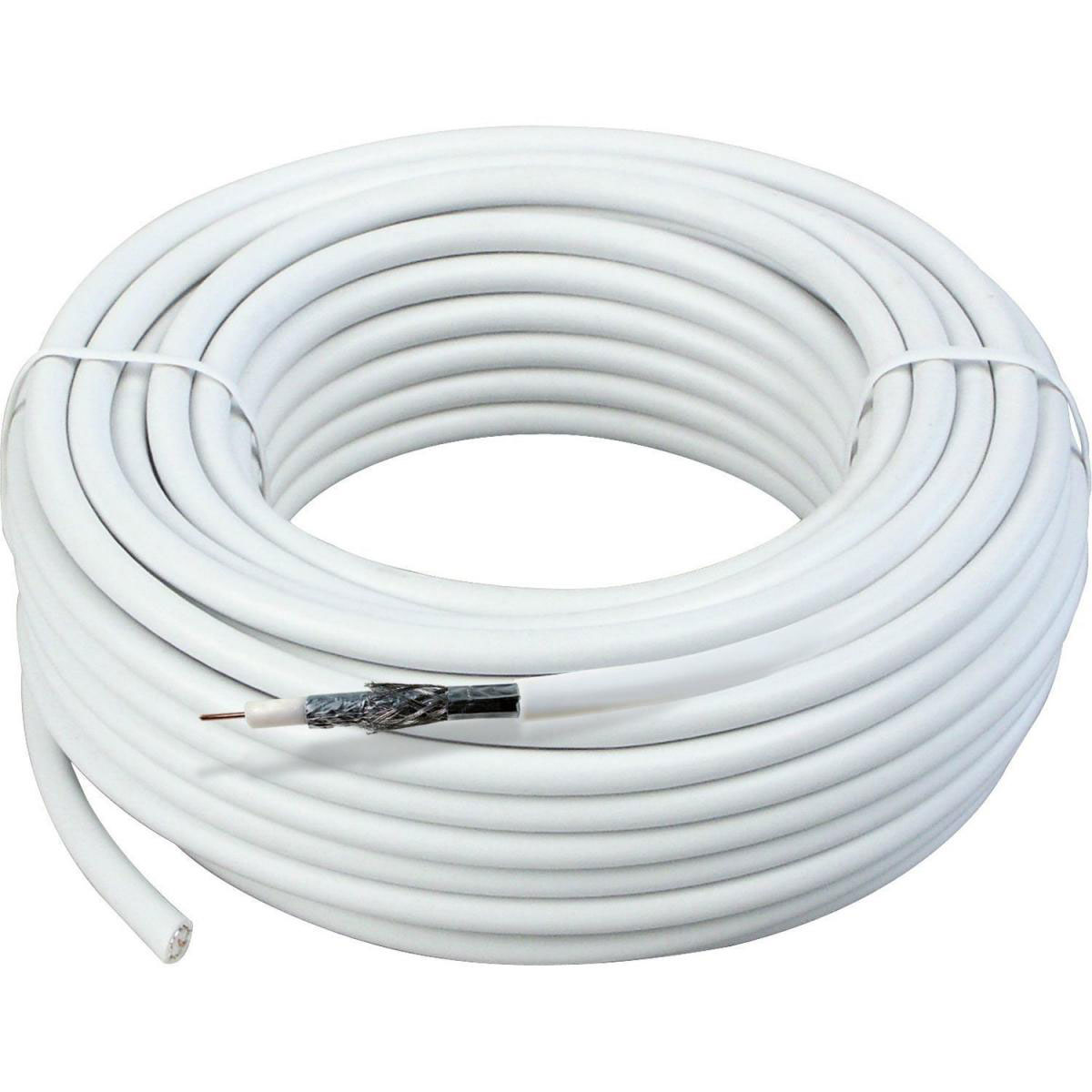 Schwaiger SAT-Koaxialkabel 110 dB 30 m weiß