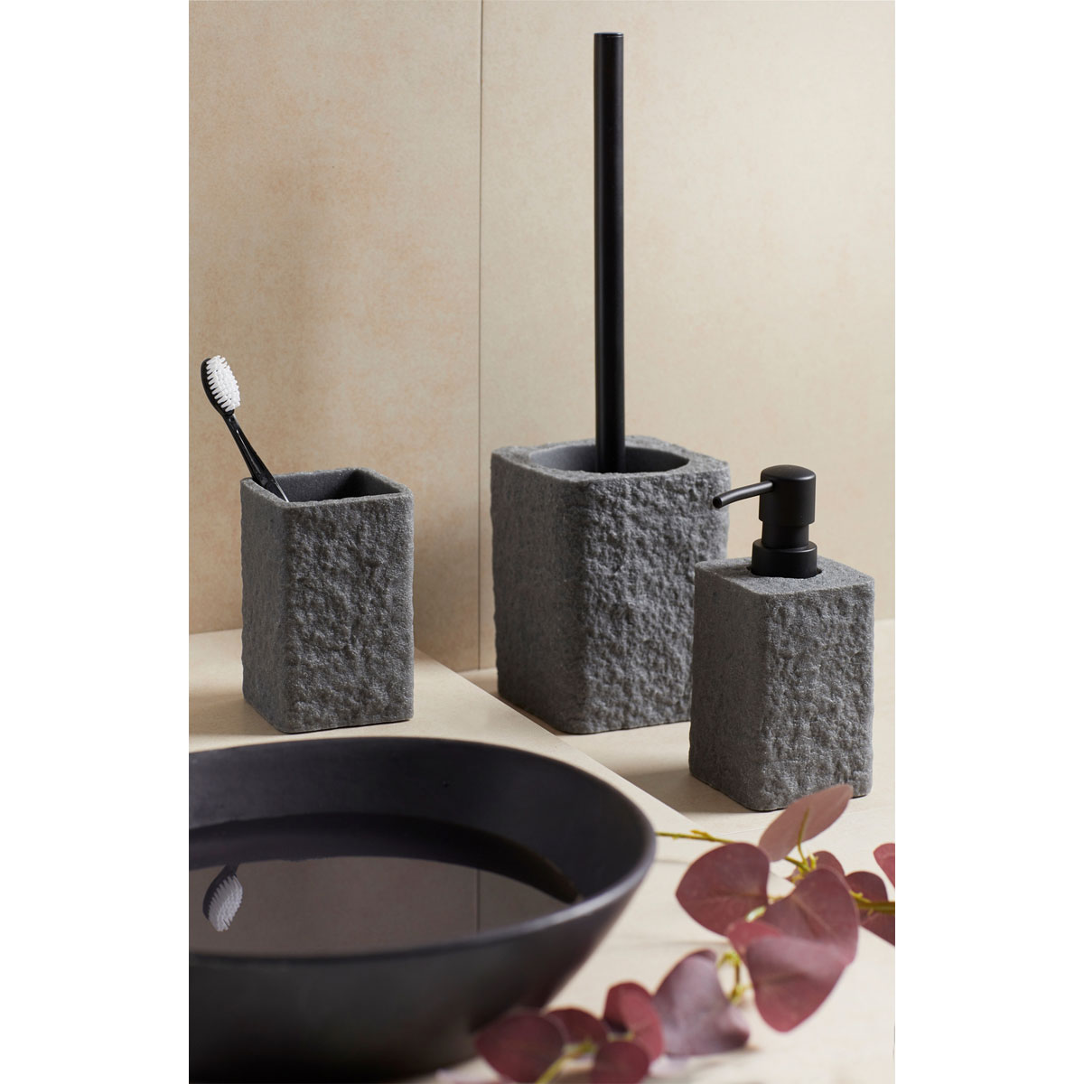 Wenko  WC-Garnitur Villata Grau WC-Bürstenhalter Bild 4