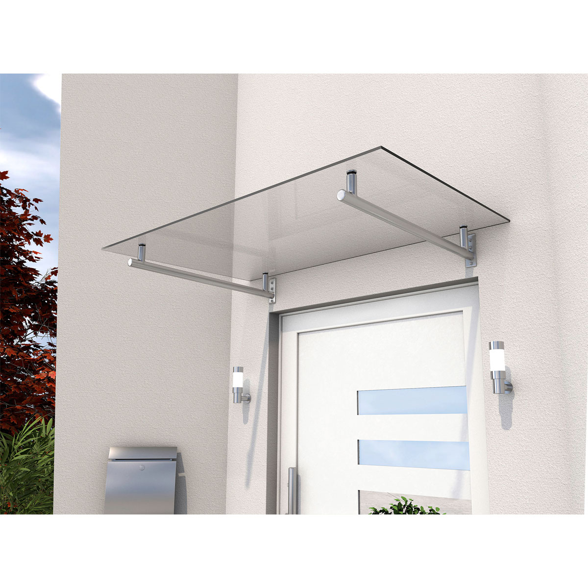 Durabil Edelstahl-Vordach HD 140 140 x 80 x 19,5 cm Bild 3