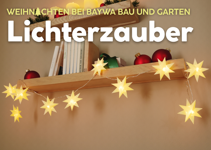 Dekorierte Lichter an der Wand 