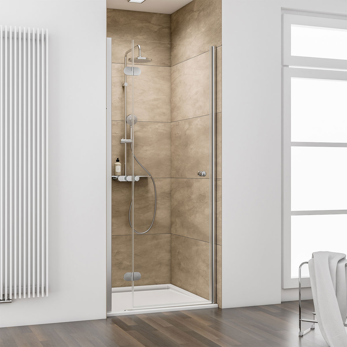 Schulte Drehtür MasterClass Nische links 200 x 90 cm