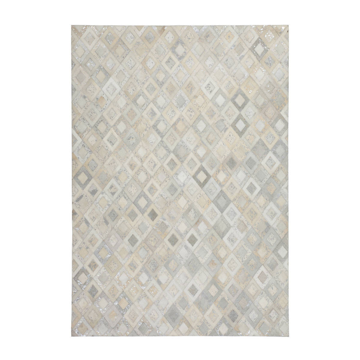 Lederteppich „Spark 110“, grau/silber