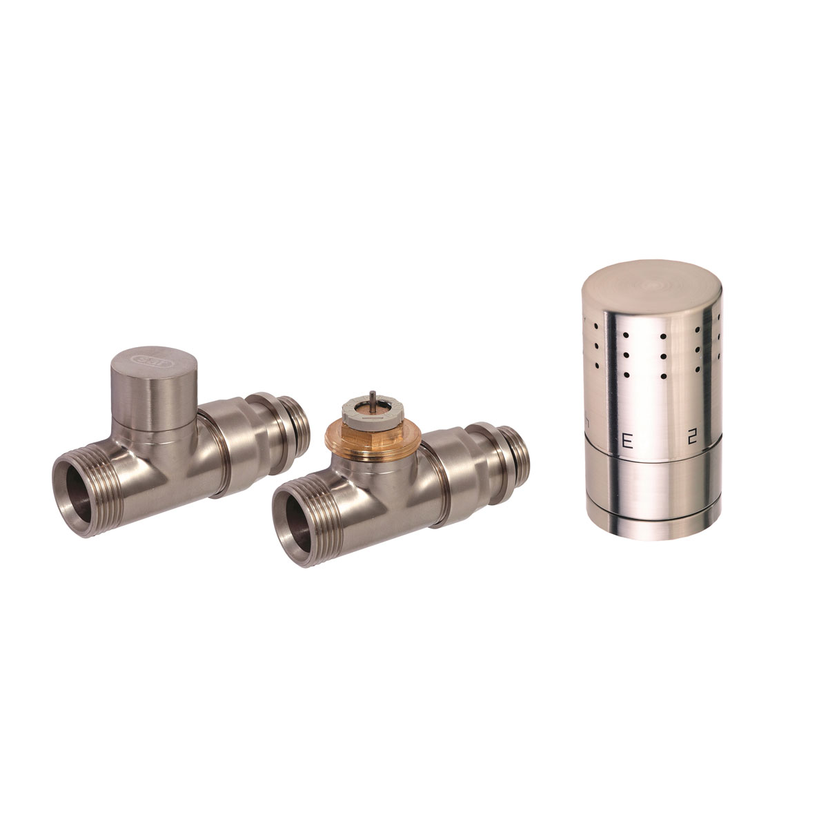 Ximax Heizkörper Zubehör Thermostatset Typ SX Eck-Ausführung 15 mm Edelstahl