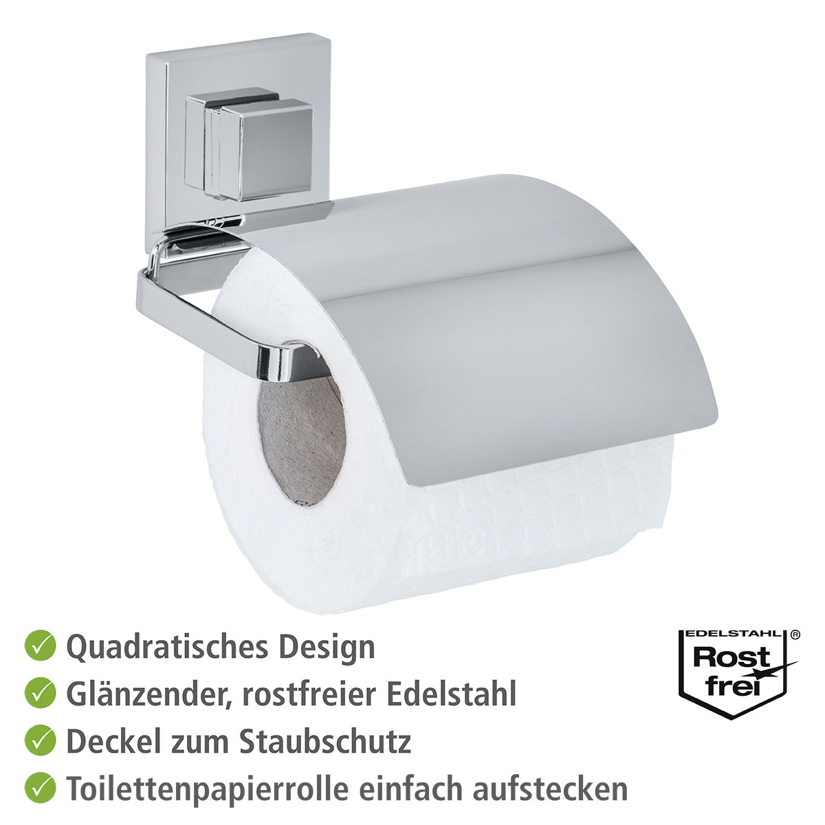 Wenko Vacuum-Loc Toilettenpapierhalter Cover Quadro Bild 3