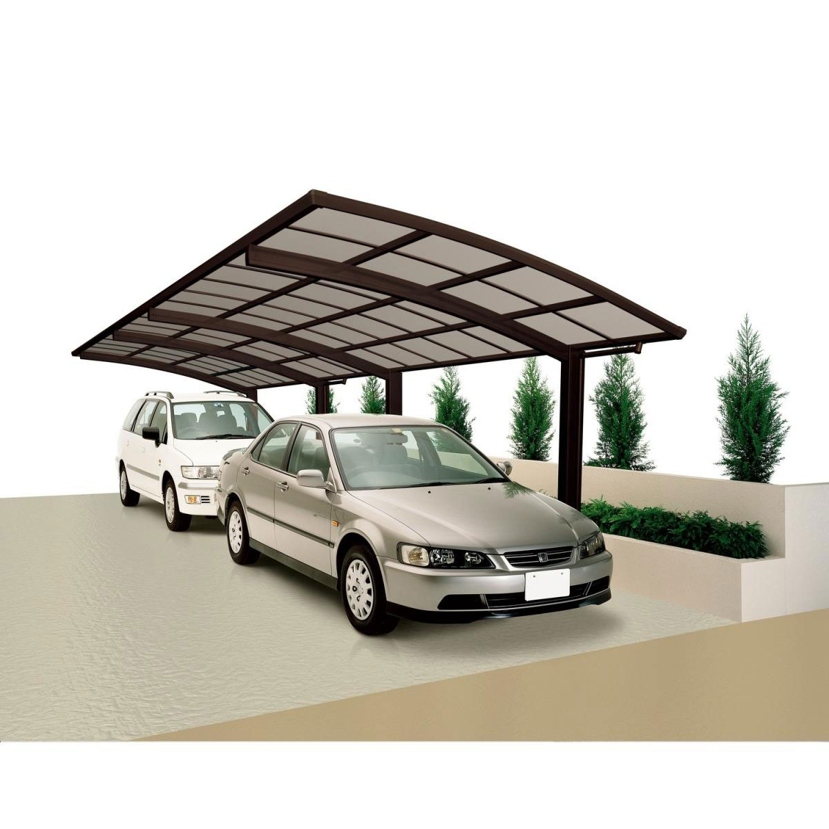 Ximax Carport Alu Portoforte 80 Tandem Mattbraun
