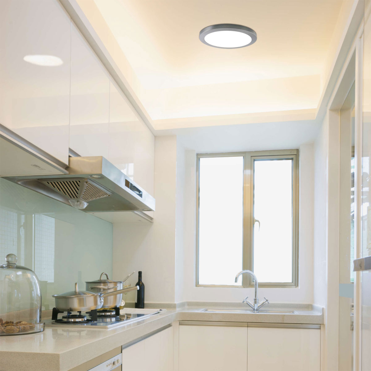 Naeve LED DL Bonus Metall/KS chromeLxBxH: 22,5x22,5x1,9cm Bild 11