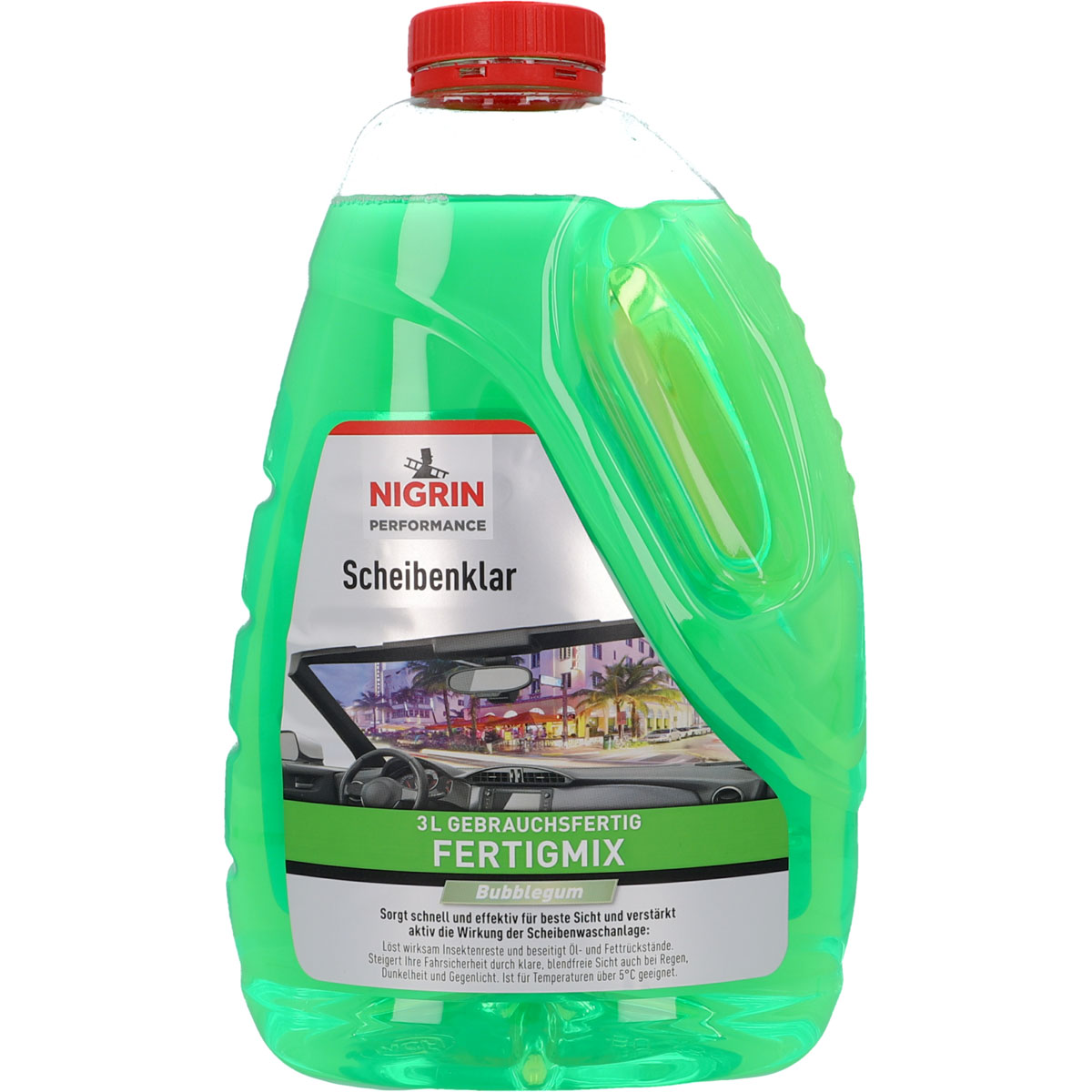 Nigrin Scheibenreiniger Scheibenklar gebrauchsfertig BubbleGum 3 L