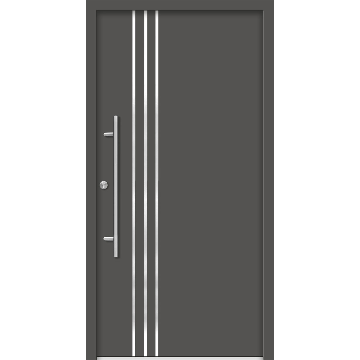 SplenDoor Premium-Haustür Passivedoor Kalmar energiesparend anthrazit 110 x 210 cm links
