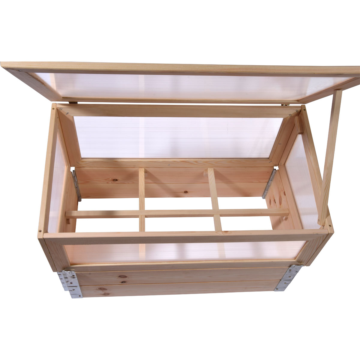 dobar Frühbeet mit Pflanzkasten beige 100 x 50 x 50,2 cm Bild 7